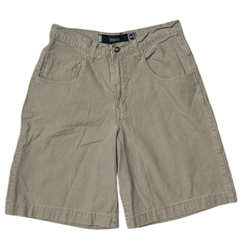 Vintage Levis Silvertab Baggy Shorts Size 30 Loose Wide Leg Khaki Jorts 90s Y2K